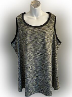 Logo Athletic Women's Space-Dye Tank Top - Black & Olive Green